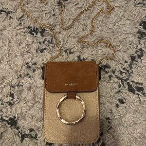 Brown and Tan Crossbody Bag